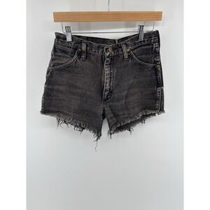 Vintage 90s Wrangler Jean Shorts Sz 27 Denim Cutoff Distressed Festival USA Made